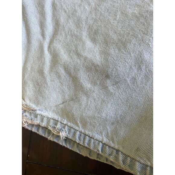 Vintage Levi's 550 Light Wash Distressed Denim Jean Shorts Jorts Size 42" Waist - Picture 9 of 13